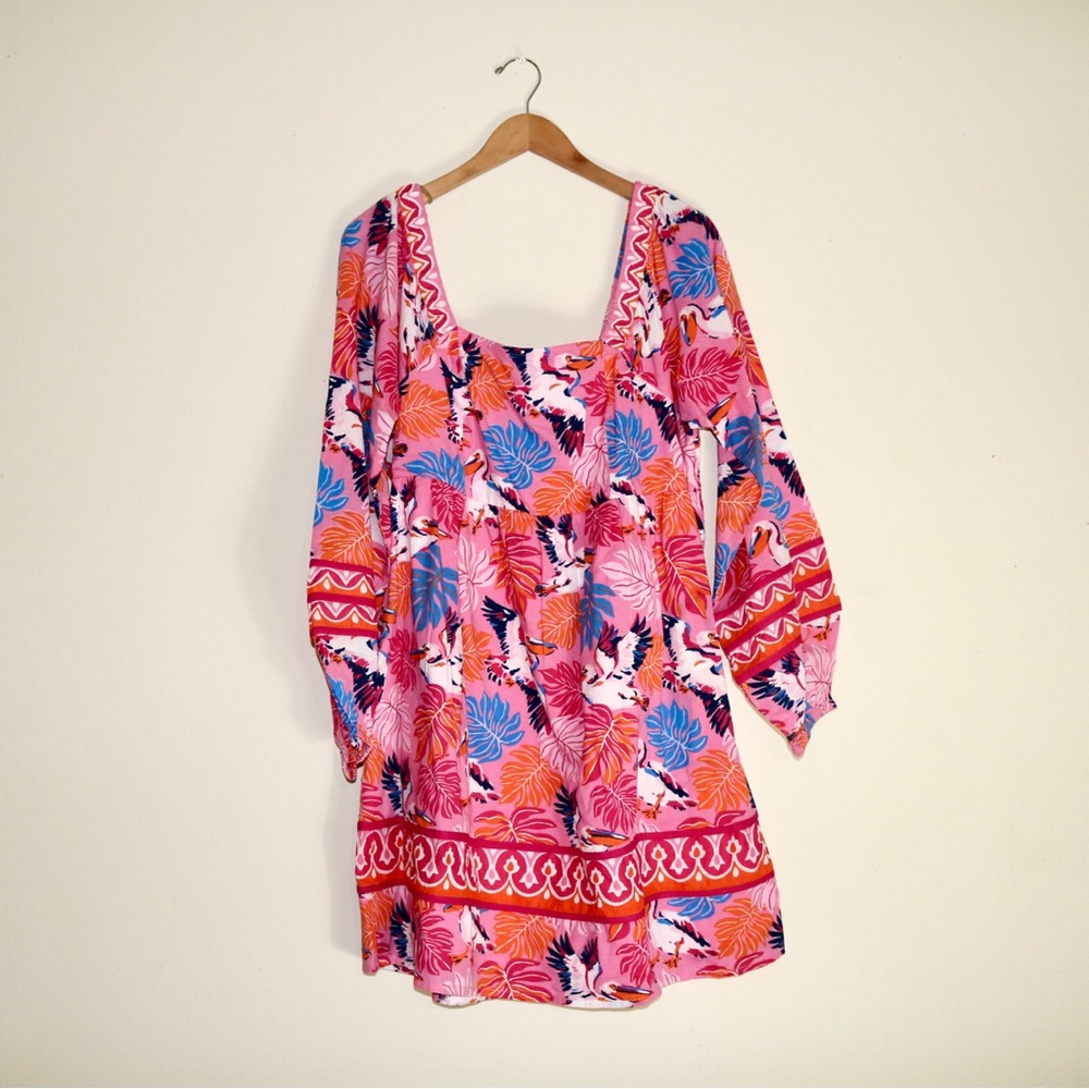 Printfresh Maria Dress in Pelican Palms Print - Picture 3 of 11